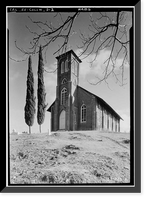 Historic Framed Print, St. Anne's Church, Church Street, Columbia, Tuolumne County, CA - 2,  17-7/8" x 21-7/8"