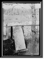 Historic Framed Print, Grave Stones, St. Anne's Cemetery, Columbia, Tuolumne County, CA,  17-7/8" x 21-7/8"