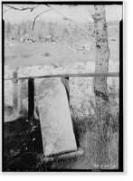 Historic Framed Print, Grave Stones, St. Anne's Cemetery, Columbia, Tuolumne County, CA,  17-7/8" x 21-7/8"