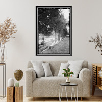 Historic Framed Print, Grave Stones, Jewish Cemetery, Yaney Avenue, Sonora, Tuolumne County, CA - 4,  17-7/8" x 21-7/8"