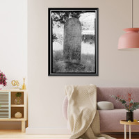 Historic Framed Print, Grave Stones, Jewish Cemetery, Yaney Avenue, Sonora, Tuolumne County, CA - 5,  17-7/8" x 21-7/8"