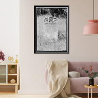 Historic Framed Print, Grave Stones, Jewish Cemetery, Yaney Avenue, Sonora, Tuolumne County, CA - 6,  17-7/8" x 21-7/8"