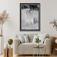 Historic Framed Print, Grave Stones, Jewish Cemetery, Yaney Avenue, Sonora, Tuolumne County, CA - 6,  17-7/8" x 21-7/8"