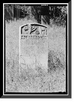 Historic Framed Print, Grave Stones, Jewish Cemetery, Yaney Avenue, Sonora, Tuolumne County, CA - 6,  17-7/8" x 21-7/8"