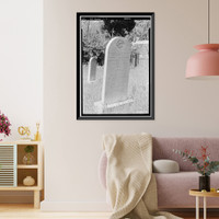 Historic Framed Print, Grave Stones, Jewish Cemetery, Yaney Avenue, Sonora, Tuolumne County, CA - 7,  17-7/8" x 21-7/8"