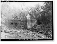 Historic Framed Print, Stone Dam, Sonora vicinity, Tuolumne County, CA,  17-7/8" x 21-7/8"