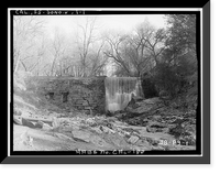 Historic Framed Print, Stone Dam, Sonora vicinity, Tuolumne County, CA,  17-7/8" x 21-7/8"