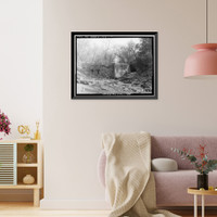 Historic Framed Print, Stone Dam, Sonora vicinity, Tuolumne County, CA,  17-7/8" x 21-7/8"