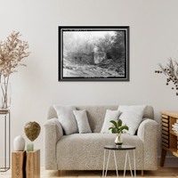 Historic Framed Print, Stone Dam, Sonora vicinity, Tuolumne County, CA,  17-7/8" x 21-7/8"