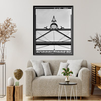 Historic Framed Print, Colusa Bridge, Spanning Sacramento River, Colusa, Colusa County, CA - 10,  17-7/8" x 21-7/8"