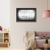 Historic Framed Print, Colusa Bridge, Spanning Sacramento River, Colusa, Colusa County, CA - 24,  17-7/8" x 21-7/8"