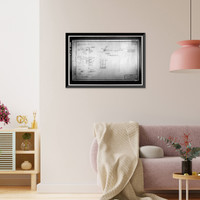 Historic Framed Print, Colusa Bridge, Spanning Sacramento River, Colusa, Colusa County, CA - 26,  17-7/8" x 21-7/8"