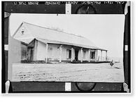Historic Framed Print, Fernando Pacheco Adobe, 3119 Grant Street, Concord, Contra Costa County, CA,  17-7/8" x 21-7/8"
