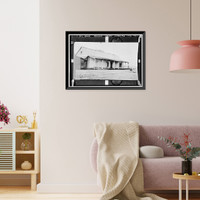 Historic Framed Print, Fernando Pacheco Adobe, 3119 Grant Street, Concord, Contra Costa County, CA,  17-7/8" x 21-7/8"