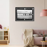 Historic Framed Print, Fernando Pacheco Adobe, 3119 Grant Street, Concord, Contra Costa County, CA - 2,  17-7/8" x 21-7/8"