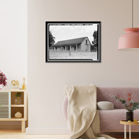 Historic Framed Print, Fernando Pacheco Adobe, 3119 Grant Street, Concord, Contra Costa County, CA - 3,  17-7/8" x 21-7/8"