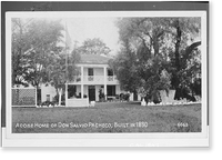 Historic Framed Print, Salvio Pancheco Adobe, 2030 Adobe Street, Concord, Contra Costa County, CA,  17-7/8" x 21-7/8"