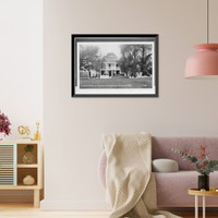 Historic Framed Print, Salvio Pancheco Adobe, 2030 Adobe Street, Concord, Contra Costa County, CA,  17-7/8" x 21-7/8"