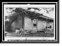 Historic Framed Print, Jose Joaquin Moraga Adobe, Moraga, Contra Costa County, CA,  17-7/8" x 21-7/8"