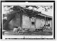 Historic Framed Print, Jose Joaquin Moraga Adobe, Moraga, Contra Costa County, CA,  17-7/8" x 21-7/8"