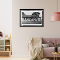 Historic Framed Print, Jose Joaquin Moraga Adobe, Moraga, Contra Costa County, CA - 2,  17-7/8" x 21-7/8"