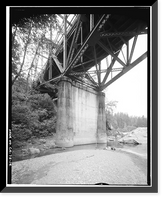 Smith River Bridge, CA State Highway 199 Spanning Smith River, Crescent City vicinity, Del Norte County, CA - 14, Vintage Wall Art