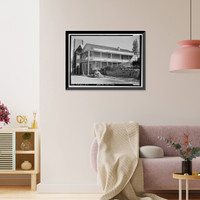 Historic Framed Print, Building Adjoining Community Church, Main Street, Placerville, El Dorado County, CA,  17-7/8" x 21-7/8"