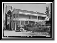 Historic Framed Print, Building Adjoining Community Church, Main Street, Placerville, El Dorado County, CA,  17-7/8" x 21-7/8"