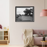 Baseline Bridge, Spanning South Platte River on County Road 168, Brighton vicinity, Adams County, CO, Vintage Print