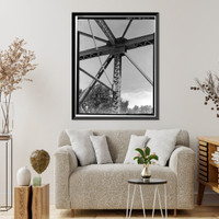 Historic Framed Print, Delta Bridge, Spanning Gunnison River on U.S. 50, Delta, Delta County, CO - 12,  17-7/8" x 21-7/8"