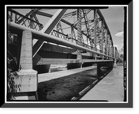 Historic Framed Print, Delta Bridge, Spanning Gunnison River on U.S. 50, Delta, Delta County, CO - 14,  17-7/8" x 21-7/8"