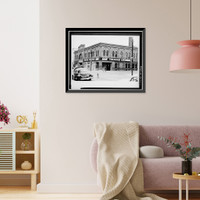 Historic Framed Print, Denver City Cable Railway Company, Lawrence & Eighteenth Streets, Denver, Denver County, CO,  17-7/8" x 21-7/8"