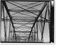 Linden Avenue Bridge, Spanning Purgatoire River on Linden Avenue, Trinidad, Las Animas County, CO - 6, Historic Print