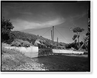 Montezuma Valley Irrigation Company System, Concrete Diversion Dam, Dolores vicinity, Montezuma County, CO, Antique Print