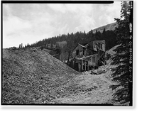 Mary Murphy Mining Complex, Mine Shaft House, Iron City (historical), Chaffee County, CO - 3, Historic Print