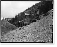 Mary Murphy Mining Complex, Mine Shaft House, Iron City (historical), Chaffee County, CO - 4 Classic, Vintage Print