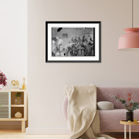 Historic Framed Print, Instruction on engines, Mineola,  17-7/8" x 21-7/8"