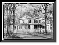 Historic Framed Print, Judge Roger M. Sherman House, 500 Old Post Road, Fairfield, Fairfield County, CT,  17-7/8" x 21-7/8"