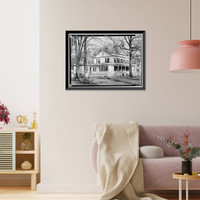Historic Framed Print, Judge Roger M. Sherman House, 500 Old Post Road, Fairfield, Fairfield County, CT,  17-7/8" x 21-7/8"