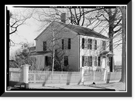 Historic Framed Print, Hull Sherwood House, 762 Mill Hill Road, Fairfield, Fairfield County, CT,  17-7/8" x 21-7/8"