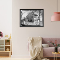 Historic Framed Print, Hull Sherwood House, 762 Mill Hill Road, Fairfield, Fairfield County, CT,  17-7/8" x 21-7/8"