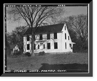 Historic Framed Print, Benjamin Sturges House, 13 Rowland Road, Fairfield, Fairfield County, CT,  17-7/8" x 21-7/8"