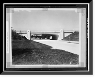 Merritt Parkway, Round Hill Road Bridge, Spanning Merritt Parkway at 3.5 mile mark, Greenwich, Fairfield County, CT, Vintage Poster