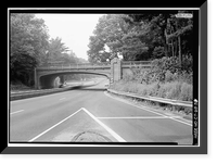 Merritt Parkway, Round Hill Road Bridge, Spanning Merritt Parkway at 3.5 mile mark, Greenwich, Fairfield County, CT - 3, Vintage Poster