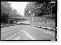 Merritt Parkway, Round Hill Road Bridge, Spanning Merritt Parkway at 3.5 mile mark, Greenwich, Fairfield County, CT - 3, Vintage Poster