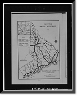 Merritt Parkway, Beginning in Greenwich & running 38 miles to Strat, Greenwich, Fairfield County, CT - 113, Antique Print