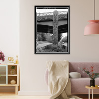 Merritt Parkway, Lake Avenue Bridge, Spanning Merritt Parkway at 4.71 mile mark, Greenwich, Fairfield County, CT - 2 Classic, Antique Wall Art