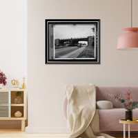 Merritt Parkway, Lake Avenue Bridge, Spanning Merritt Parkway at 4.71 mile mark, Greenwich, Fairfield County, CT - 4, Vintage Print