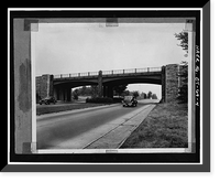 Merritt Parkway, Lake Avenue Bridge, Spanning Merritt Parkway at 4.71 mile mark, Greenwich, Fairfield County, CT - 4, Vintage Print