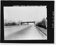 Merritt Parkway, Lake Avenue Bridge, Spanning Merritt Parkway at 4.71 mile mark, Greenwich, Fairfield County, CT - 5, Historic Print